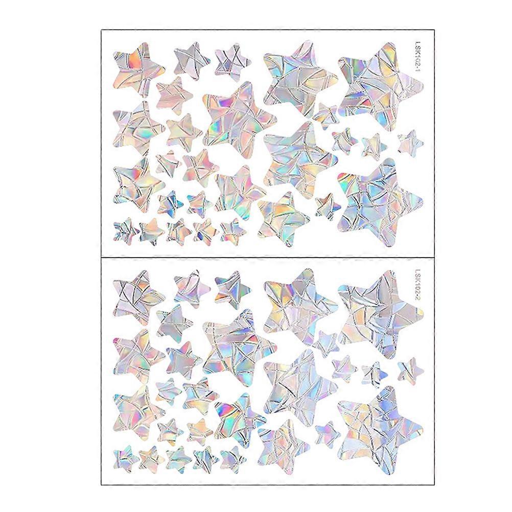 Anti Collision PVC Window Clings Adhesive Star Stickers 5Sets