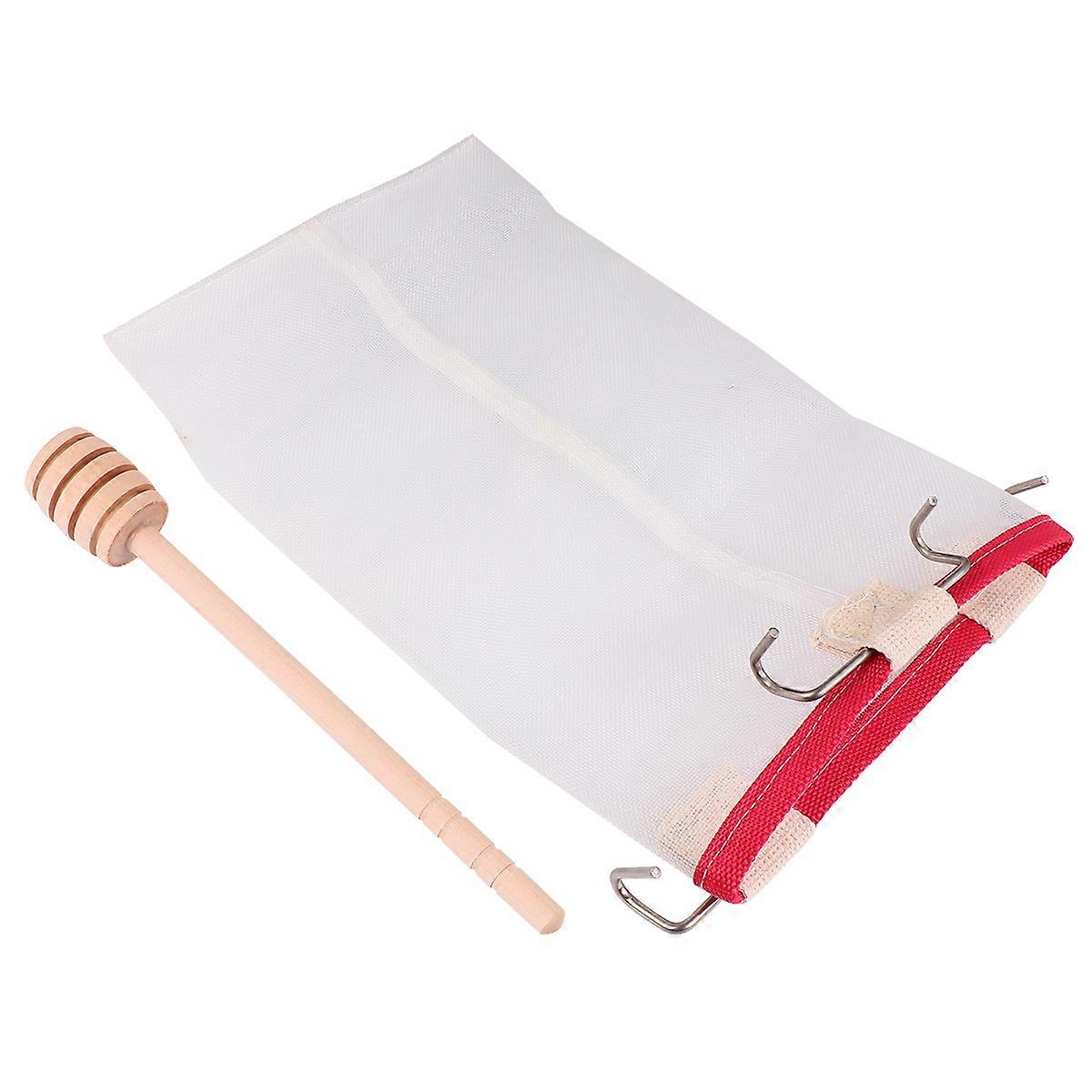 Fine Mesh Honey Strainer Tools 6 Pcs Nylon Filter For Kitchen Use Beekeeping 36X23Cm White Easy Removing Impurities