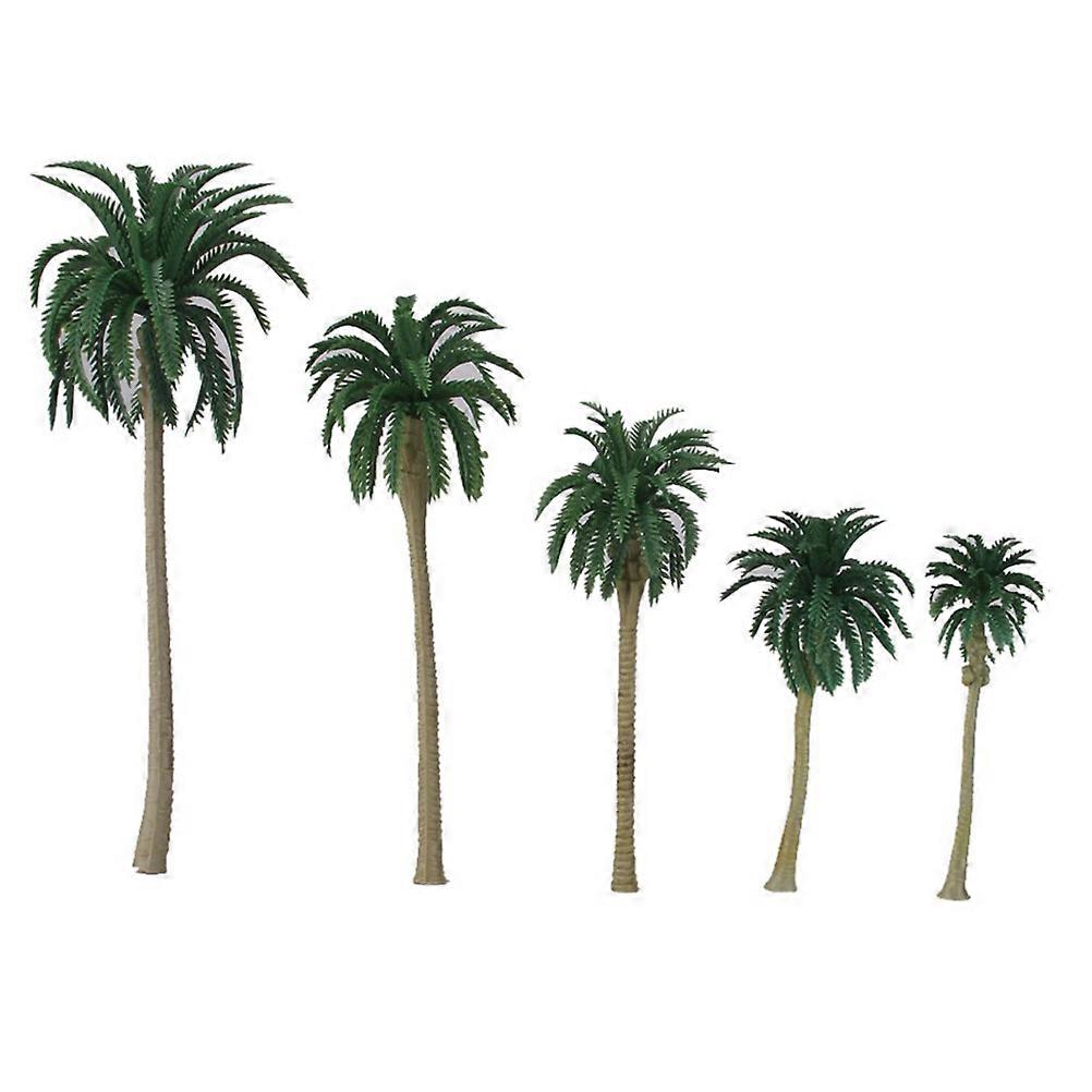Scenery Model Tree Green Palm Tree Decoration with 15Pcs Pack