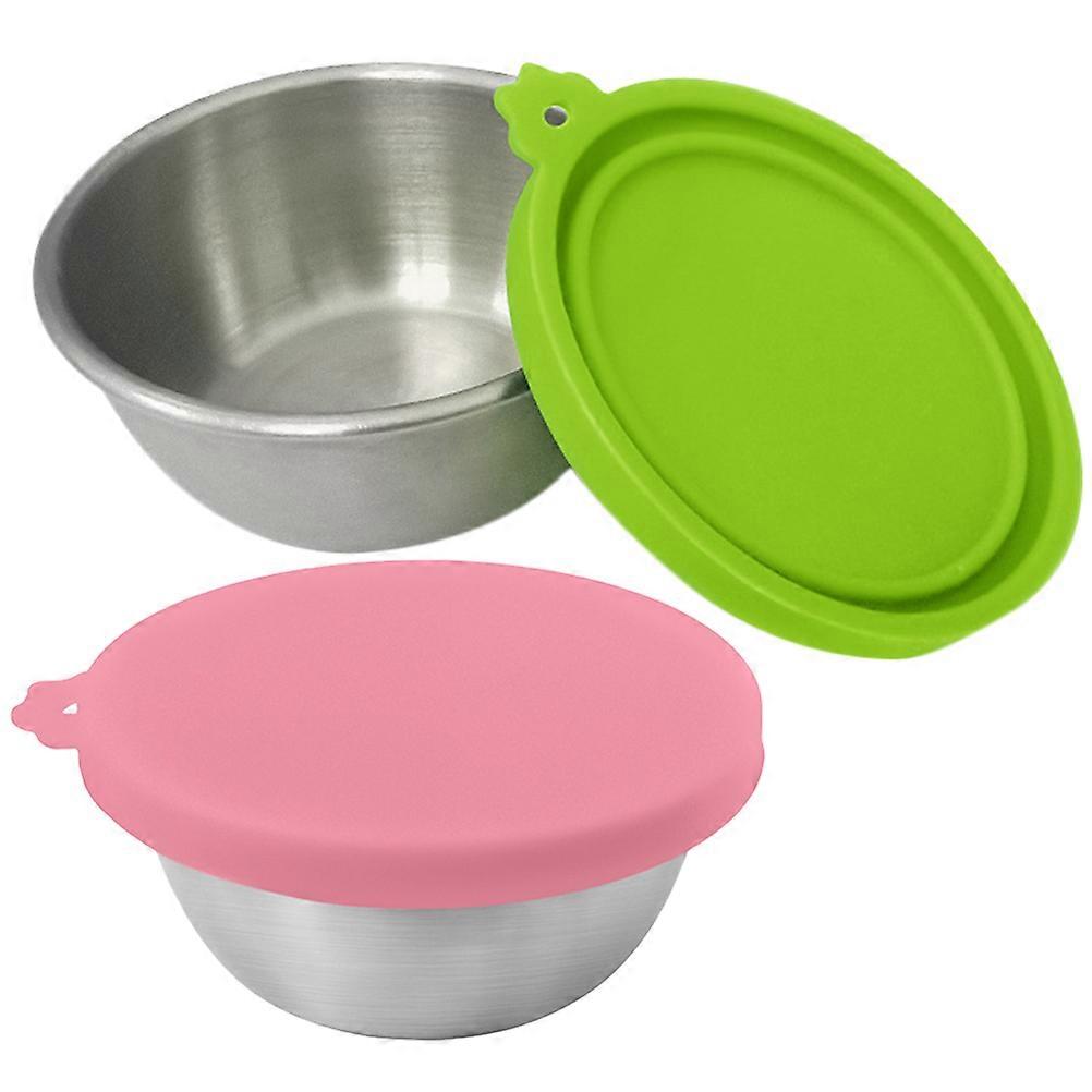 Portable Vinegar Containers 2Pcs Space Saving Condiment Boxes Assorted Color Suitable For School Lunches