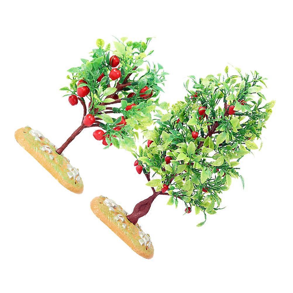Tree Models Simulation Fruit Tree Model for Decor 10Pcs Plastic Miniature