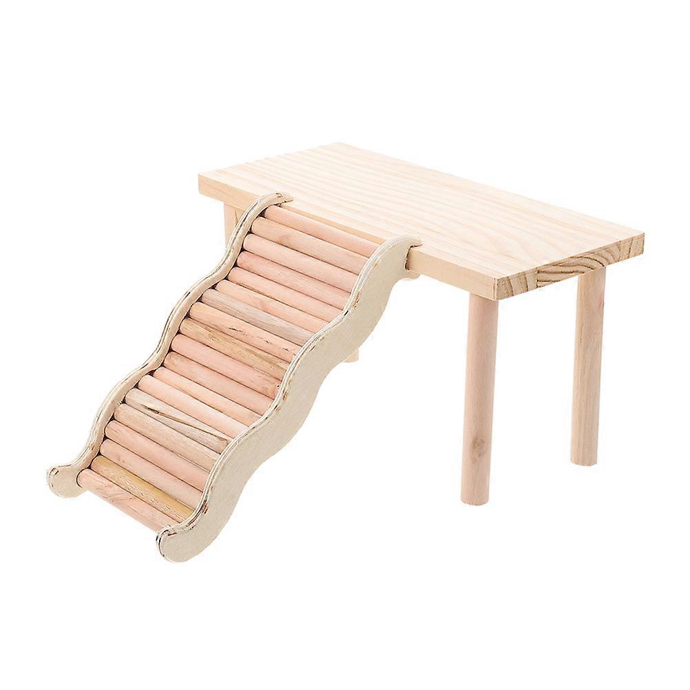 Wooden Hamster Toys for Climbing with 3Pcs Platform Accessories Set