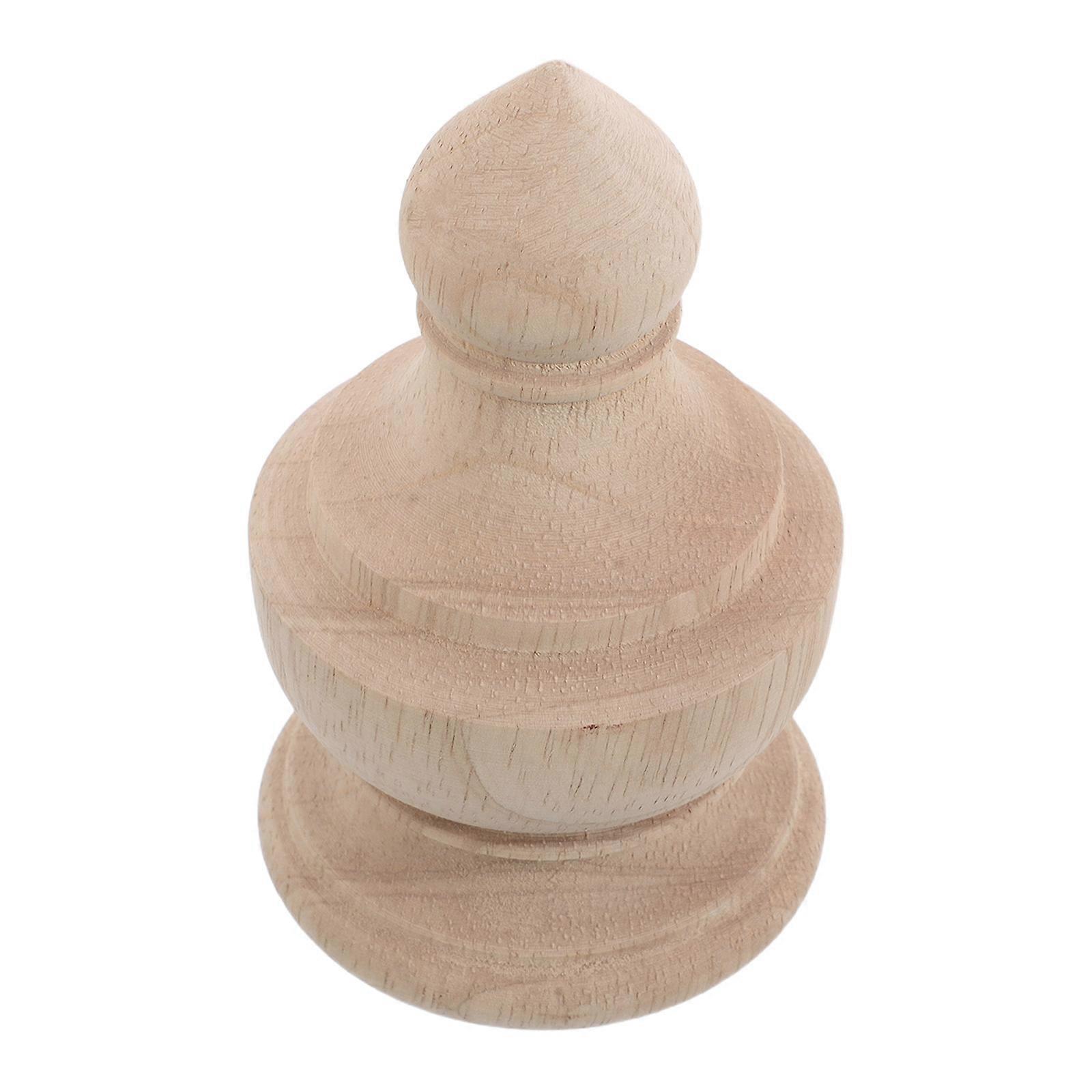 Vintage Rail Column Cap for Bed Post 5Pcs Solid Wood Decorative Toppers