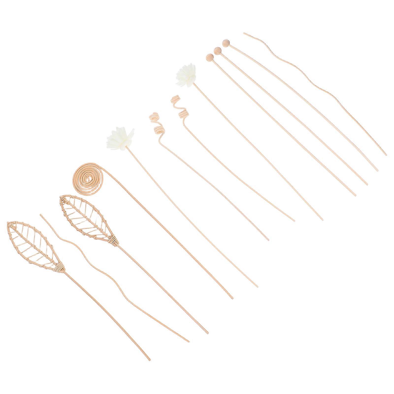 Aroma Diffuser Sticks Natural Rattan Flower Set for Home 48Pcs