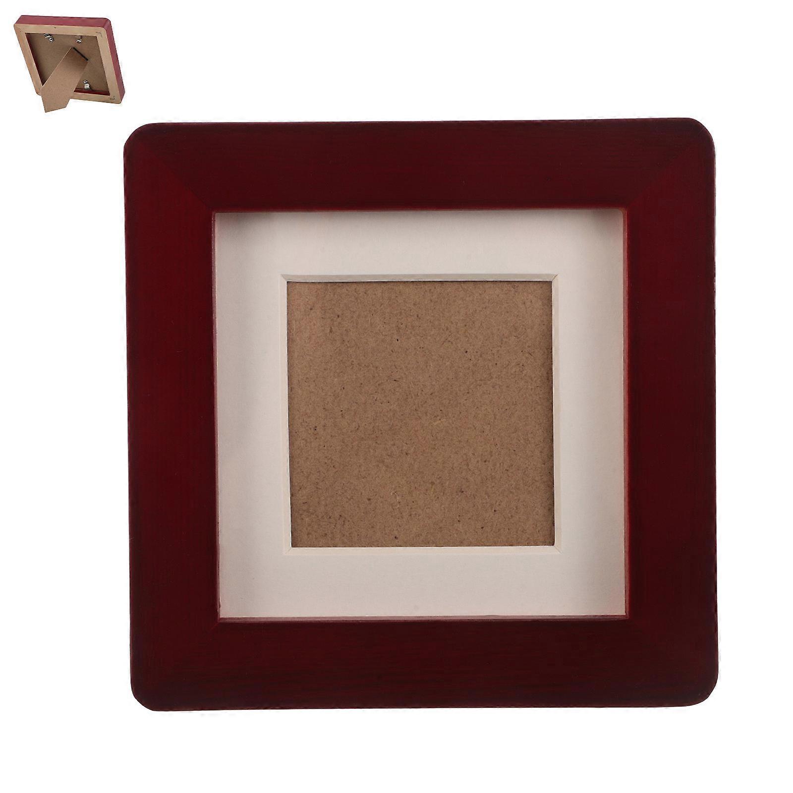 Tabletop Wood Square Photo Frame 2Pcs for Wedding Photo Display