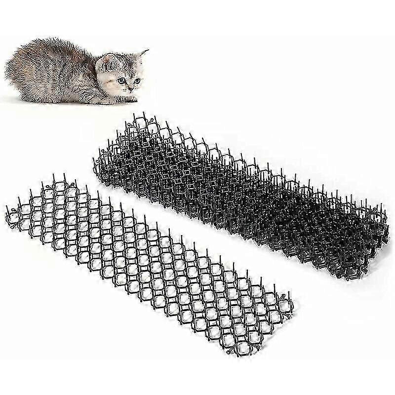 6 Pack Cat Repeller With Spikes, 48.5 X 13.5cm Outdoor Cat Repellent Mat, Cat Spikes, Thorn Mesh Dog Repellent Mat For Garden Fences