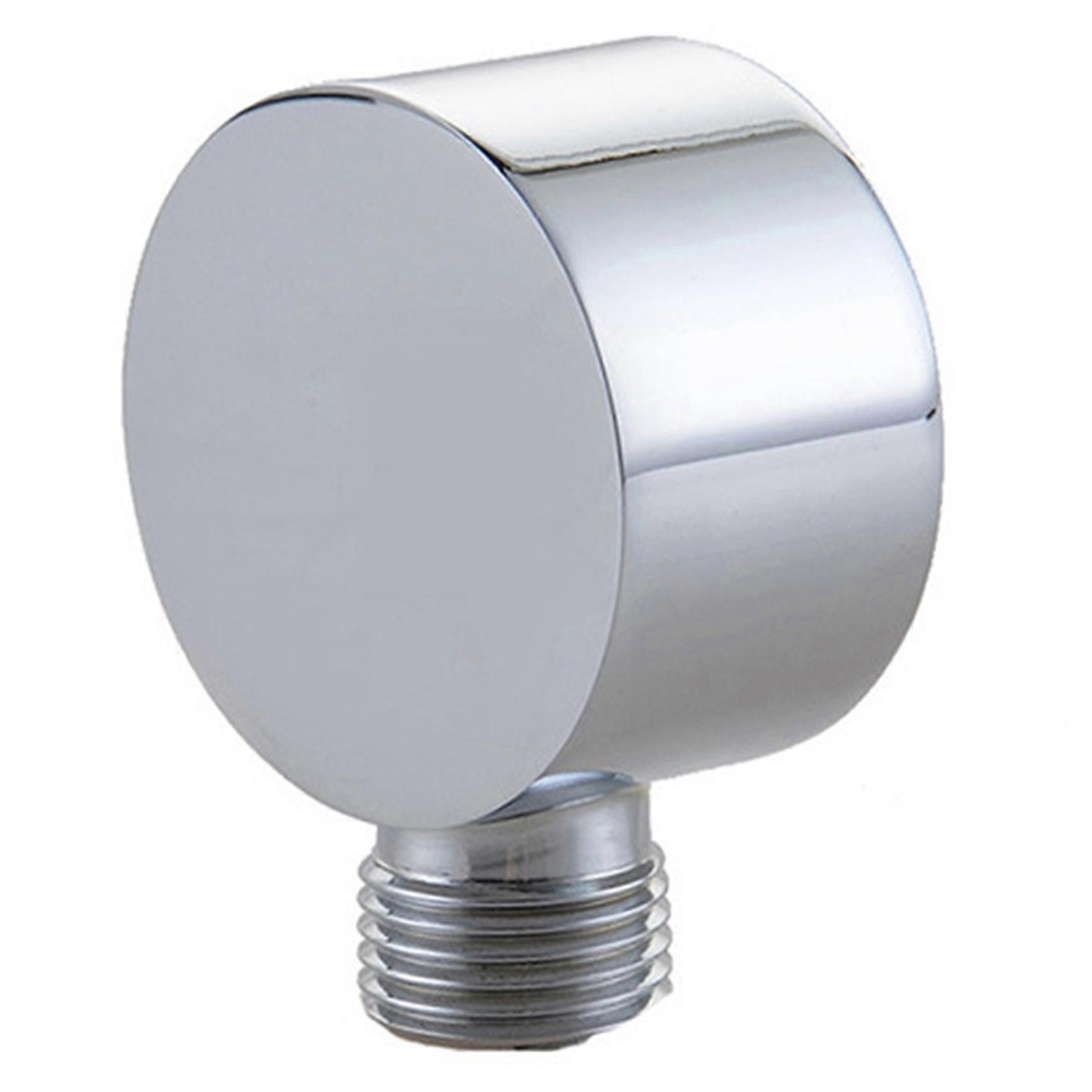 Wall Supply Elbow,Brass Round Wall Mount Hose for Shower - Silver