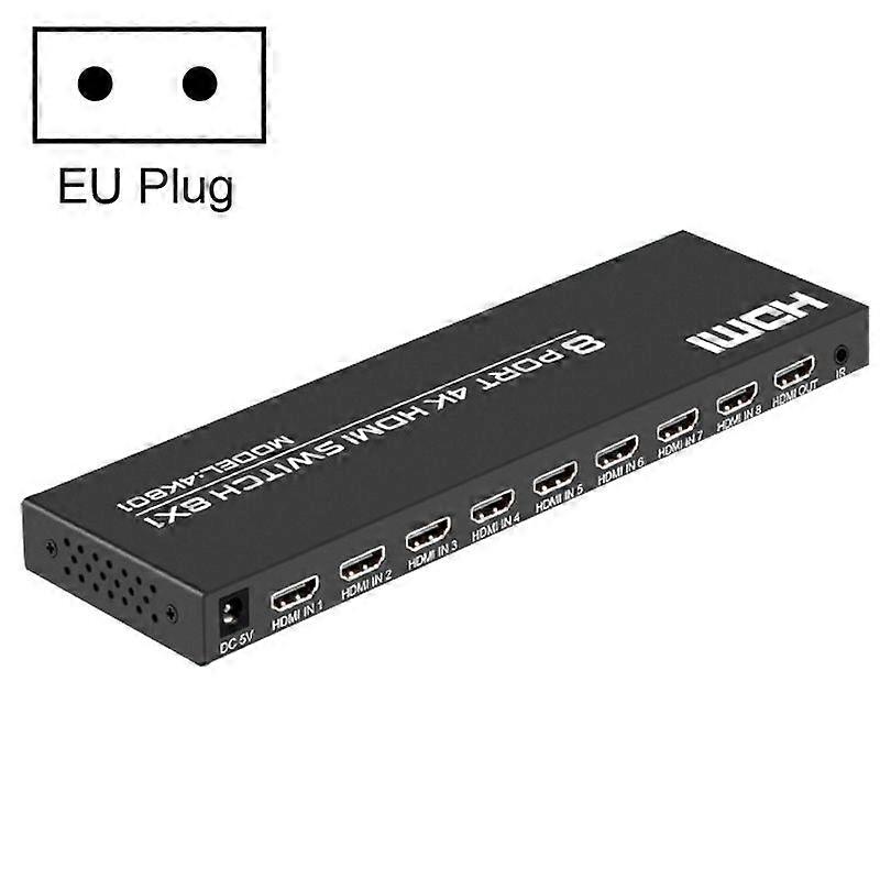 8 In 1 Out HDMI HD Video Switcher, EU Plug