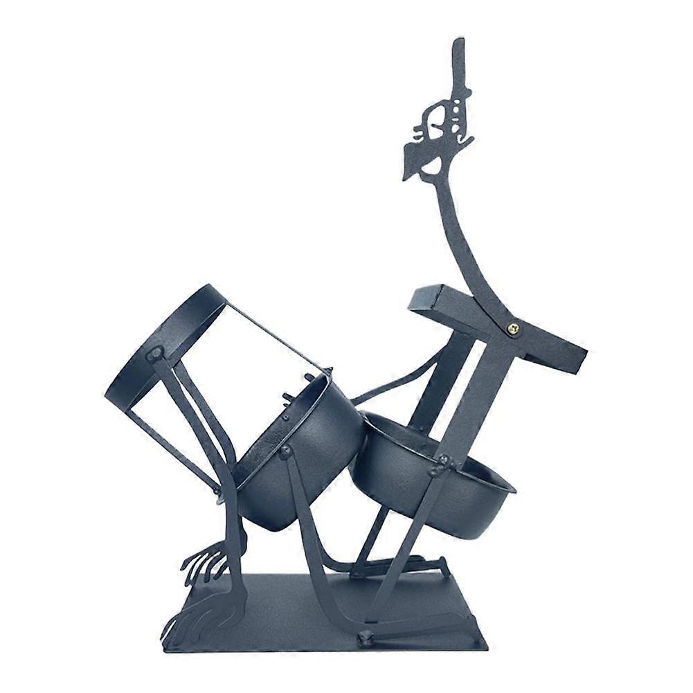 Heavy Duty Metal Wine Bottle Holder Stable Multi Angle Support For Home Bar Restaurant