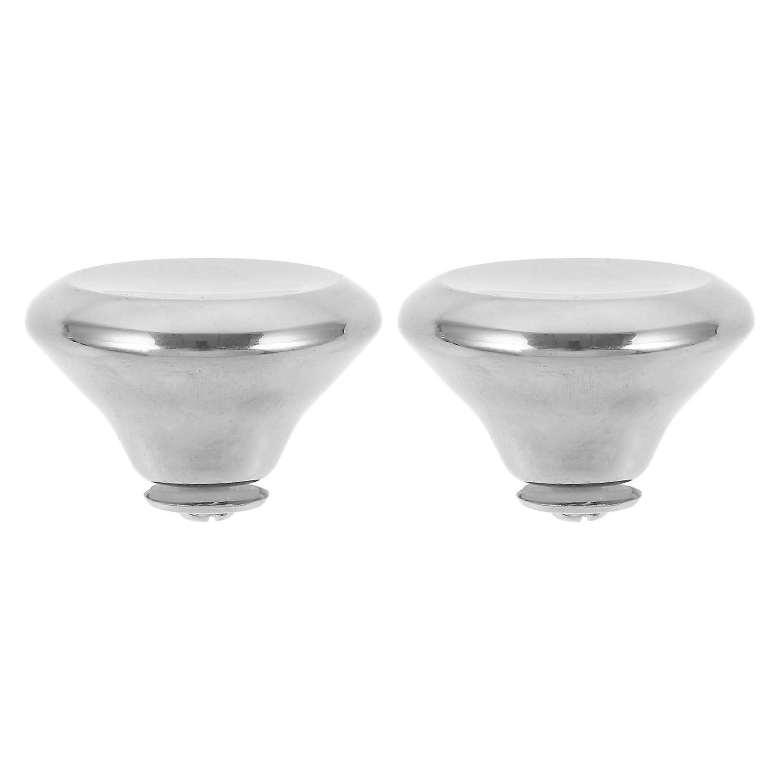 Silver Metal Pot Lid Knob Replacement for Cookware 2Pcs Practical Kitchen Handles