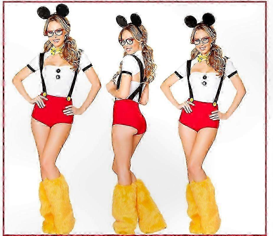 Cosplay festif deux pièces du Père Noël avec queue de loup pour les fêtes de fin d'année