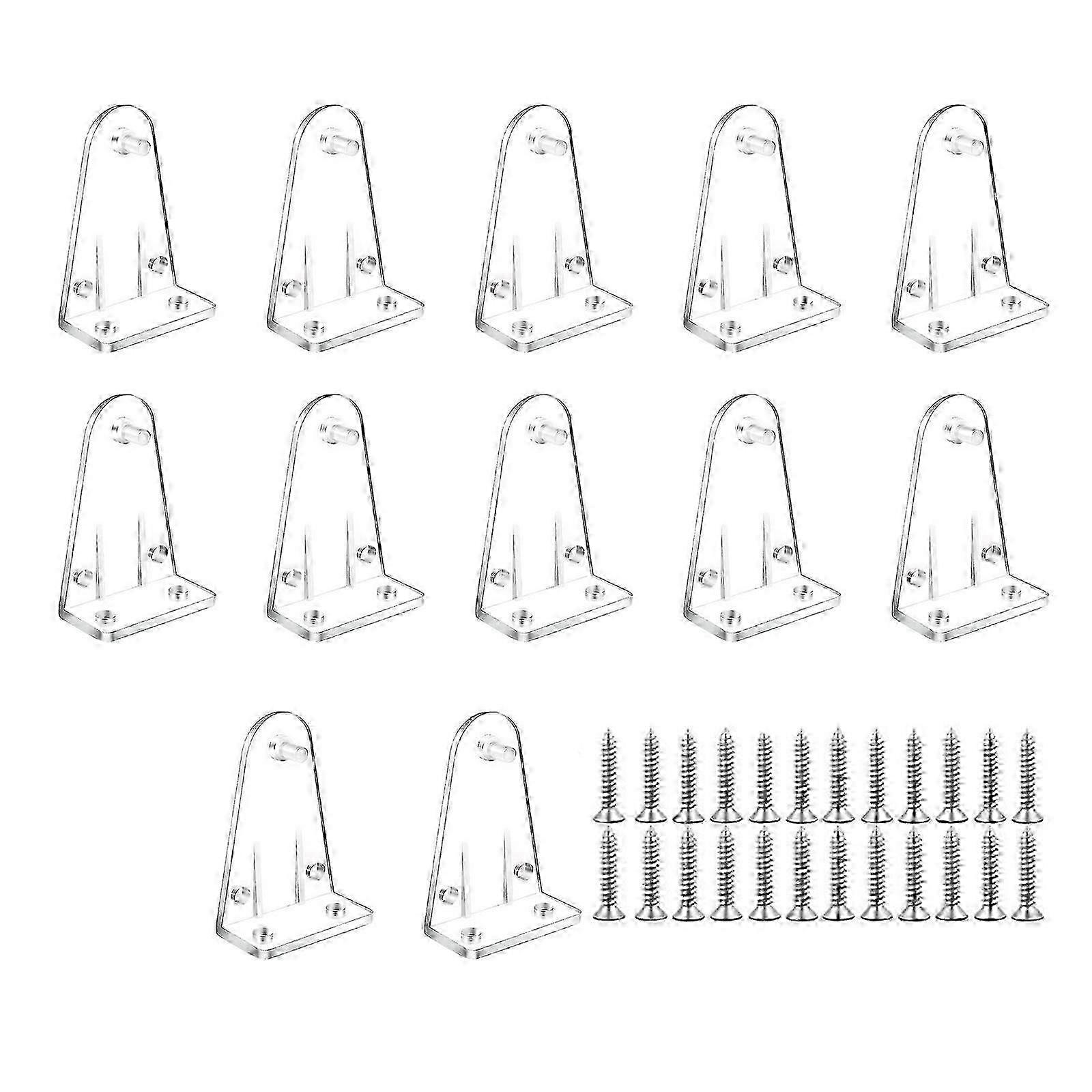 12/36Pcs Clear Window Blinds Hold Down Brackets - Bottom Rail Clips & Positioning Hooks for Easy Replacement & Installation