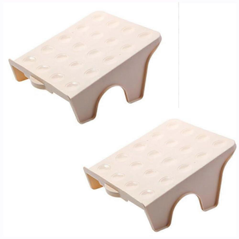 Plastic Shoe Storage DoubleLayered NonSlip SpaceSaving Organizer Khaki 20.5 x 25 x 12.5 x 6 cm
