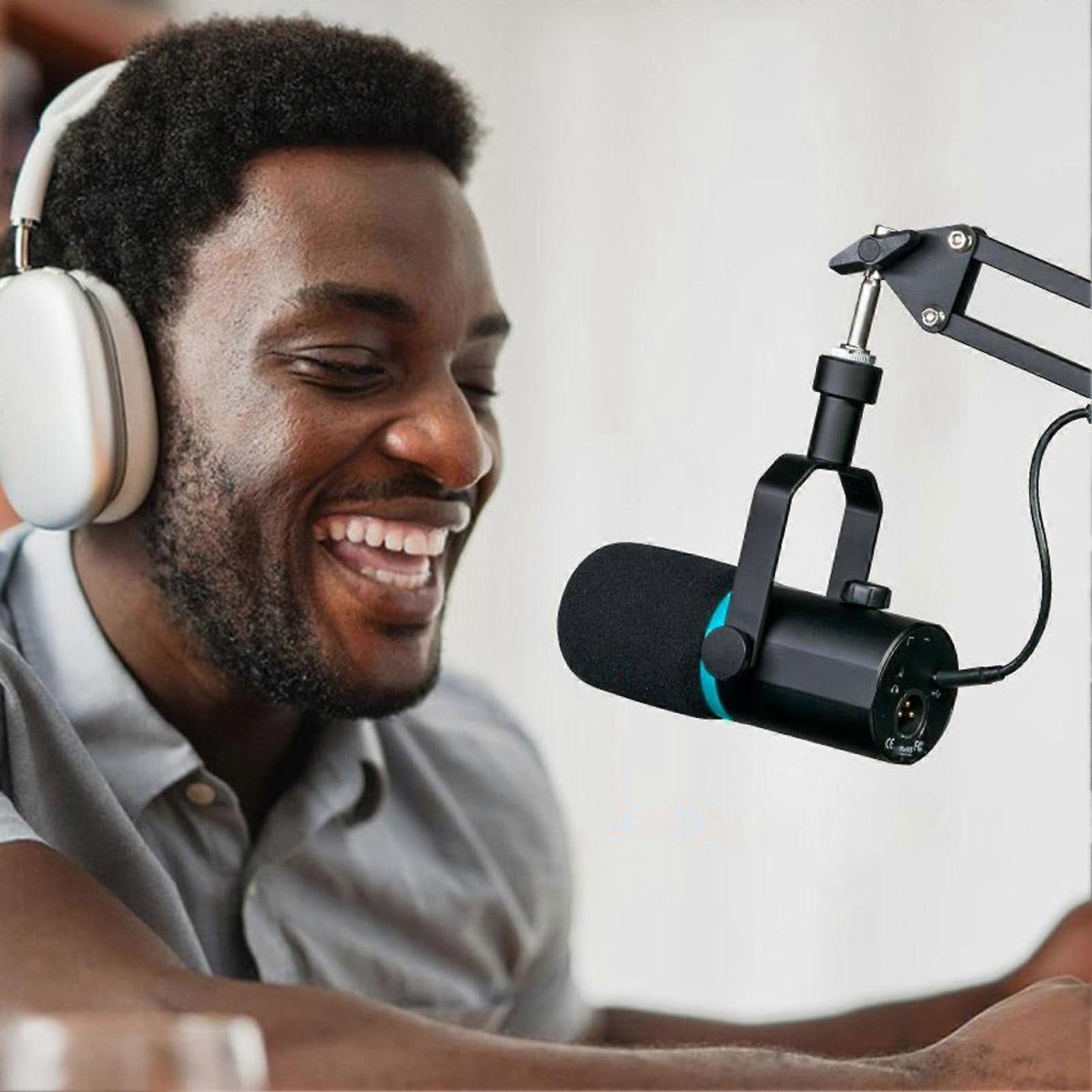 PM1 USB XLR Dynamic Microphone for Podcasting Gaming Streaming Recording Studio Metal Mic with Voice Isolating RGB Light Mute Button Headphones Jack 