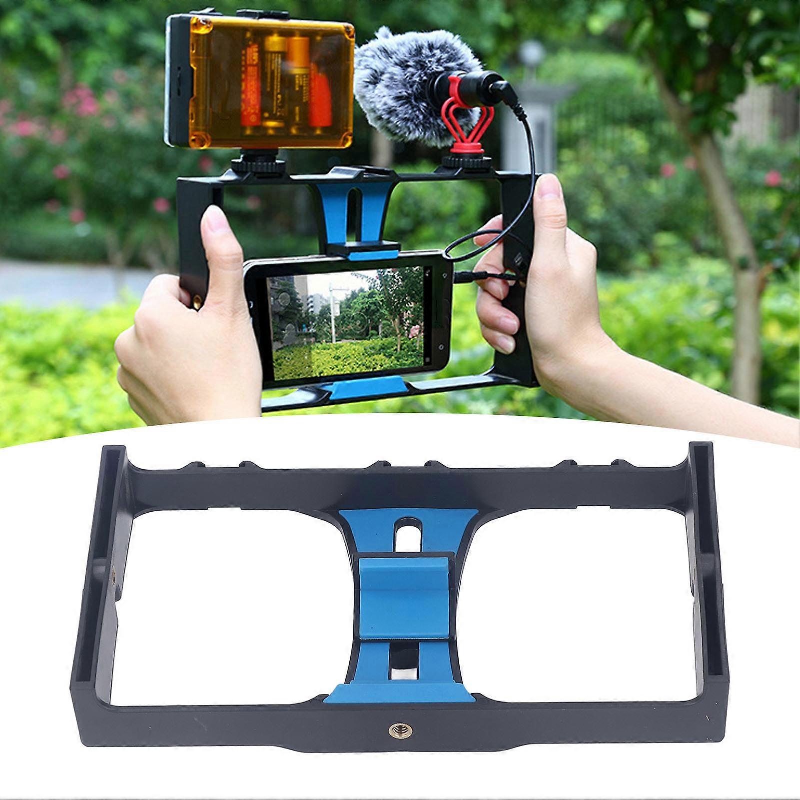 Smartphone Vlogging Rig Case Smartphone Video Rig Filmmaking Vlogging Case with Cold Shoe and 1/4 Interface for Phone 