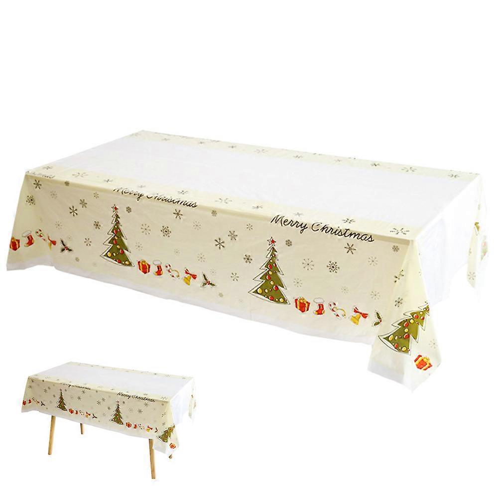 Christmas Disposable Tablecloths Rectangular Snowflake Xmas Table