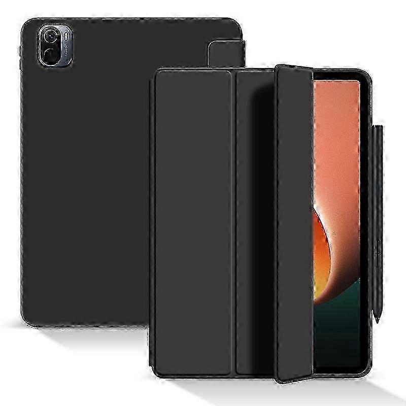 For Xiaomi Pad 5 / Pad 5 Pro Skin Feel Matte Honeycomb Leather Tablet Case with Tri-fold Bracket miao4