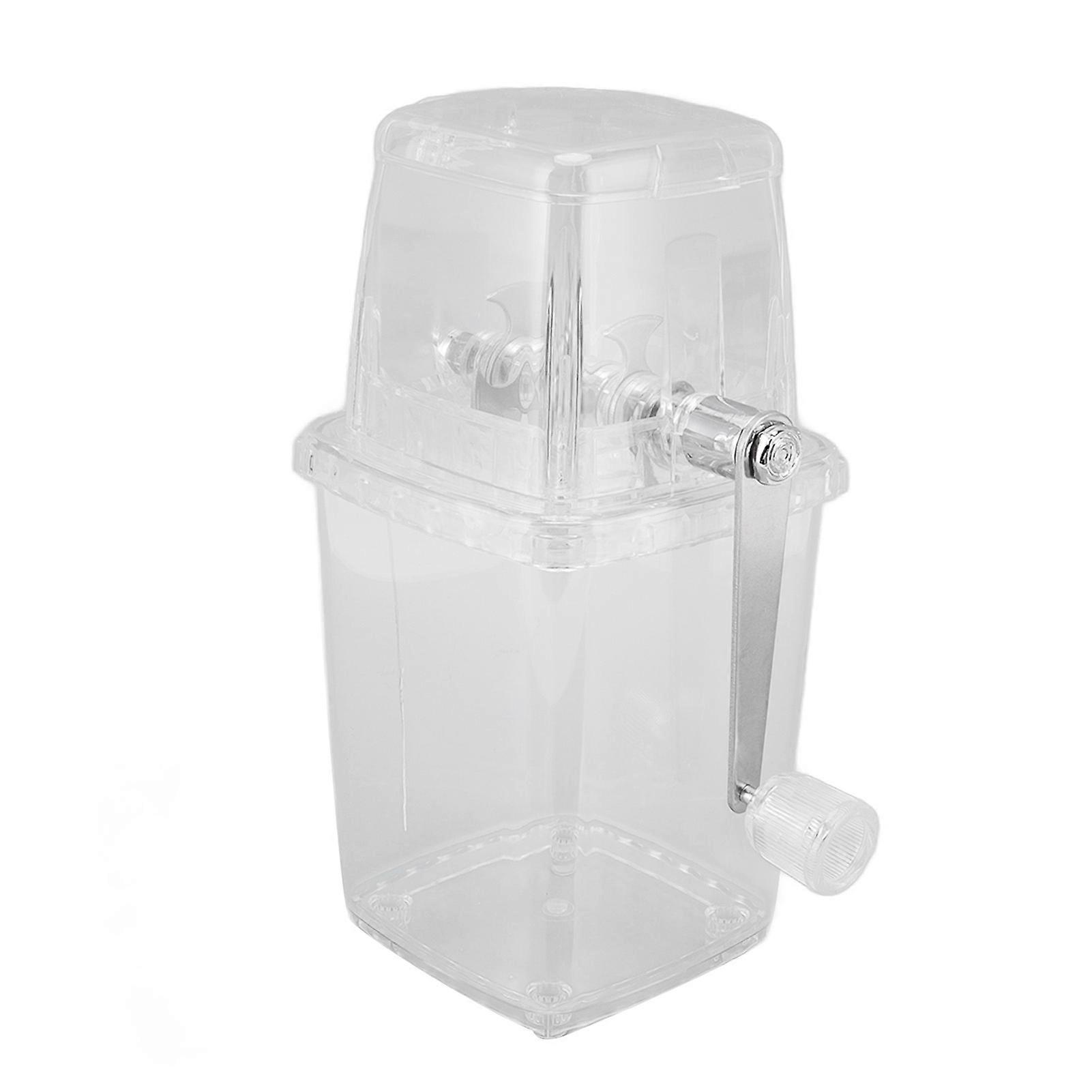 Hand Cranked Ice Crusher Clear Rustproof Multifunctional Manual Ice Crusher for Home Kitchen