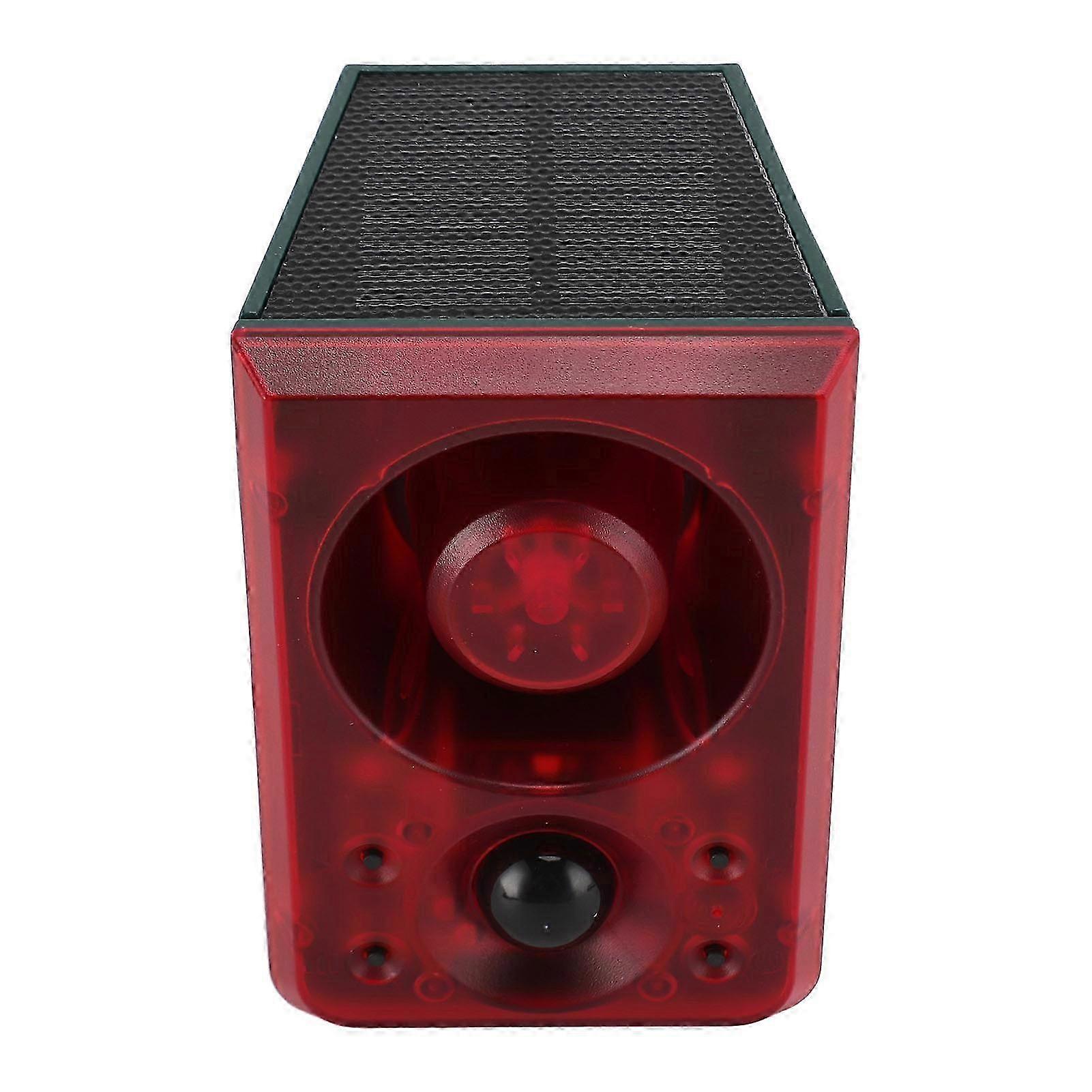 Wireless Solar Powered Motion Alarm with Strobe Light - Remote Control Security Light for Barn
