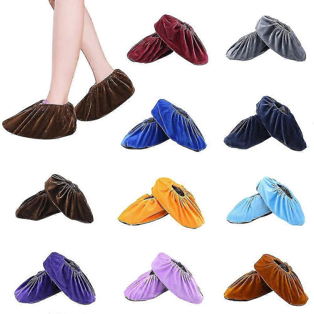10 párů opakovaně použitelných návleků na boty Omyvatelné návleky na boty [náhodné barvy] stcyv