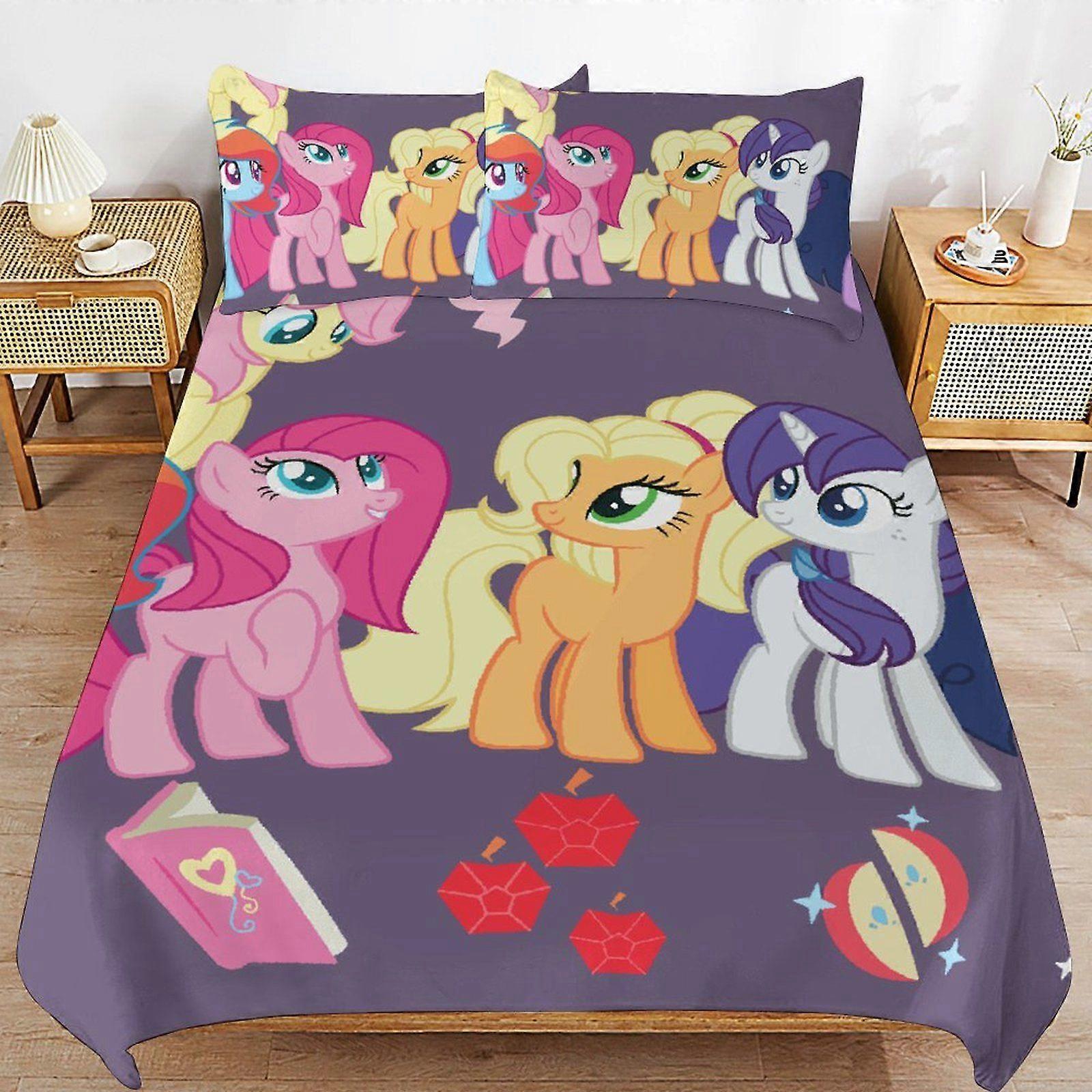 E525 My Little PonyFriendship is Magic Thread Safe Comfort Handling Minimal Surface Zipper Fit Sleep Kit Duvet Cover Sets Support F525