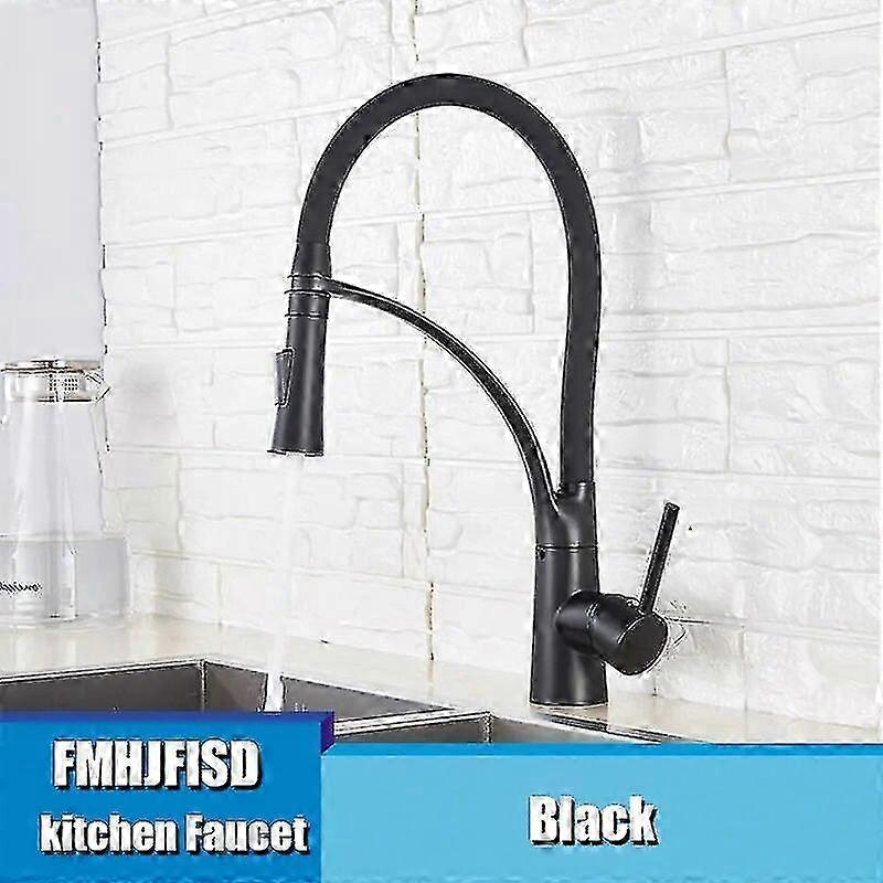絶妙なクローム/ニッケル/ブラック/ゴールドラバーキッチン蛇口ミキサータップ360度回転プルダウンストリームスプレータップトルネイラデコジーニャ