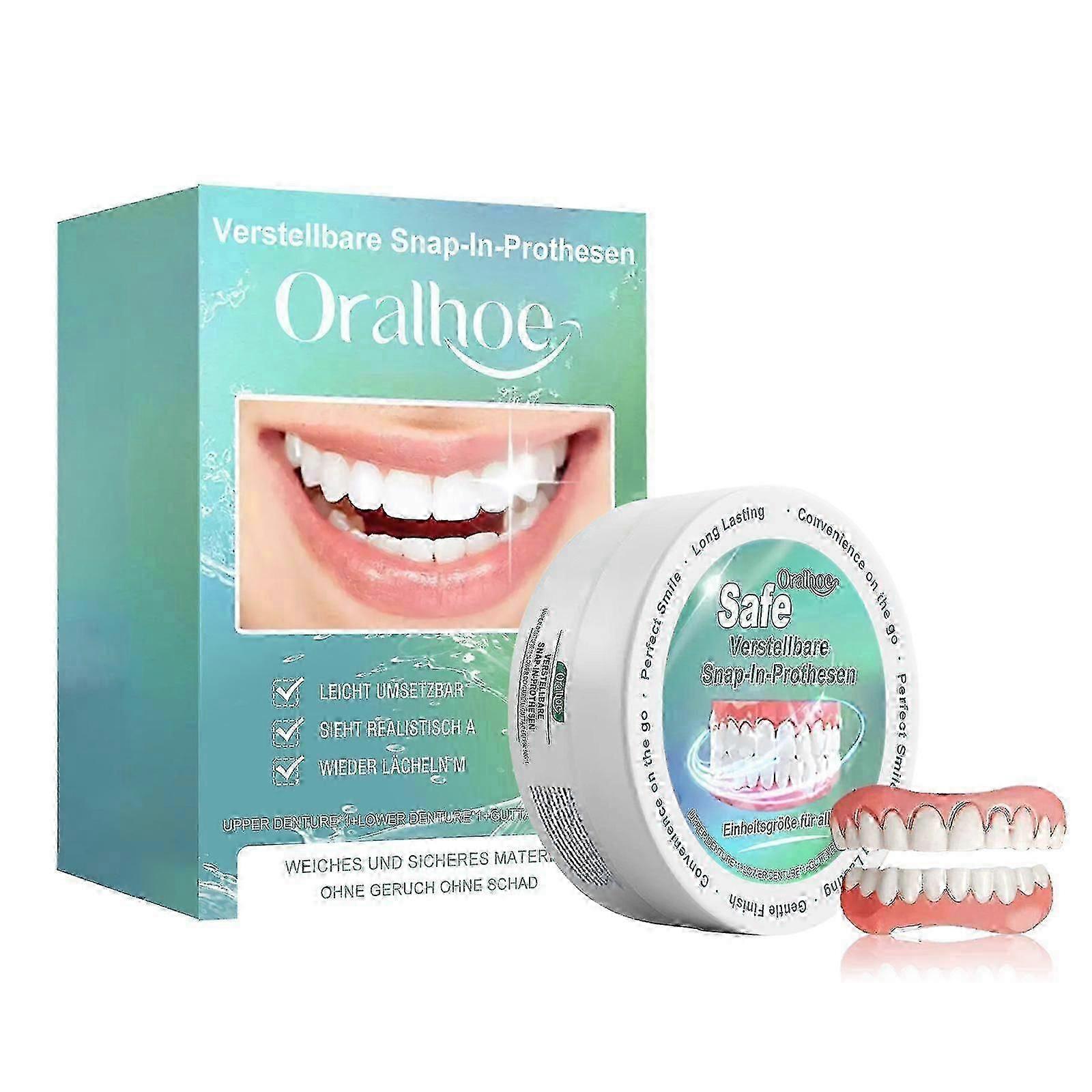 Denture Reline Kit, Denture, Teeth Set, Snap On Dentures Teeth Silicone Denture Top And Bottom Denture