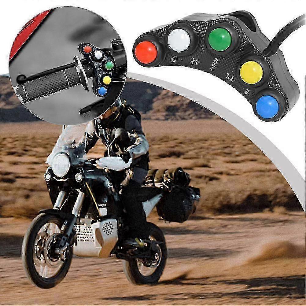5/7 Button Control Switch Handlebar Control Switch Button For Headlight Turn