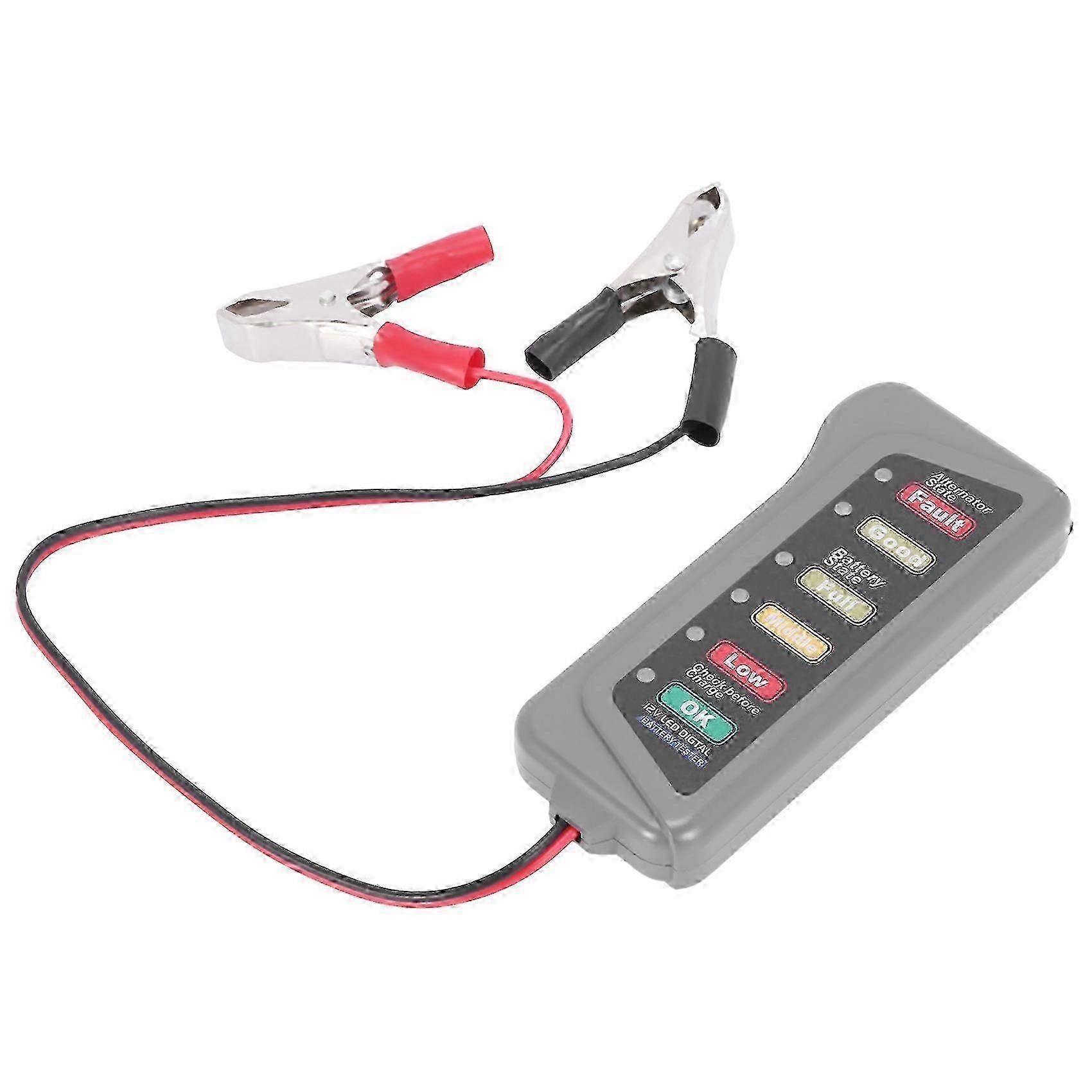 12V Car Battery & Alternator LED Tester - Check Battery Health & Charging Efficiency