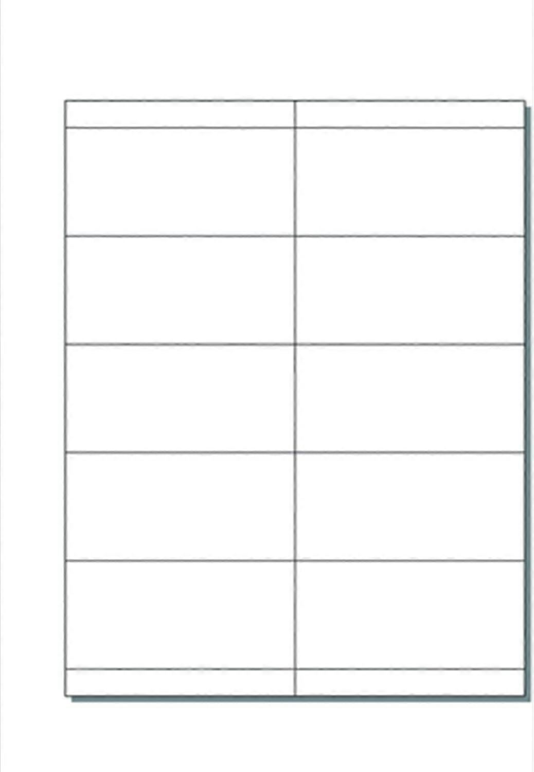 Blank Name Badge Inserts, Print-Ready on 8.5" x 11", 67-lb White Vellum, 10 Badges Per Sheet (4.25" x 2.5") - 100 Sheets