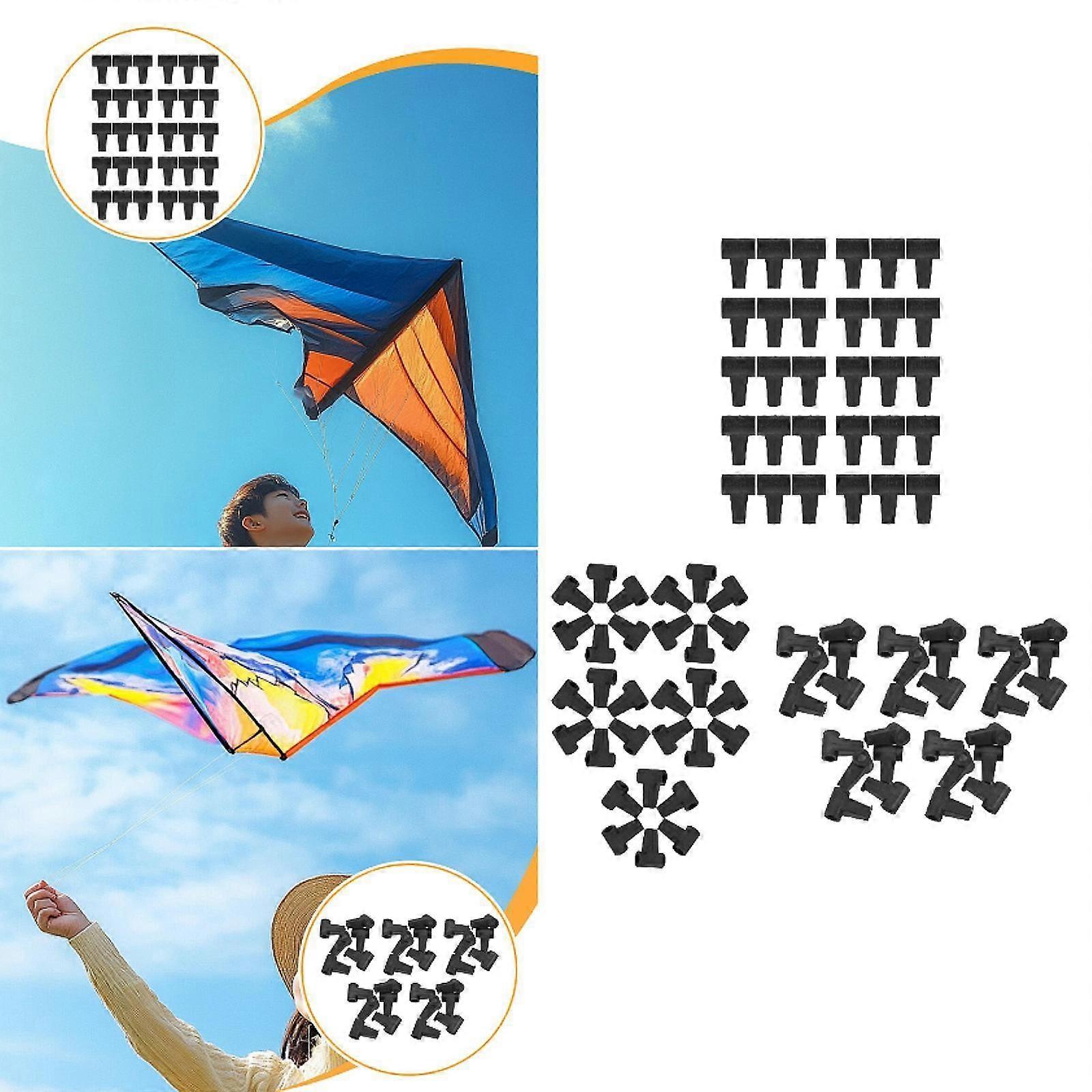 30Pcs Kite Connectors 3 Way Stable Flight Performance Kite Accessories