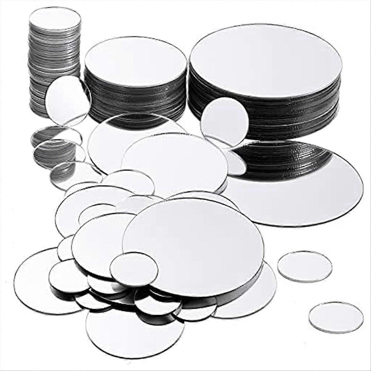 100 Pieces Mini Size Round Mirror Small Round Mirror Adhesive Mirror