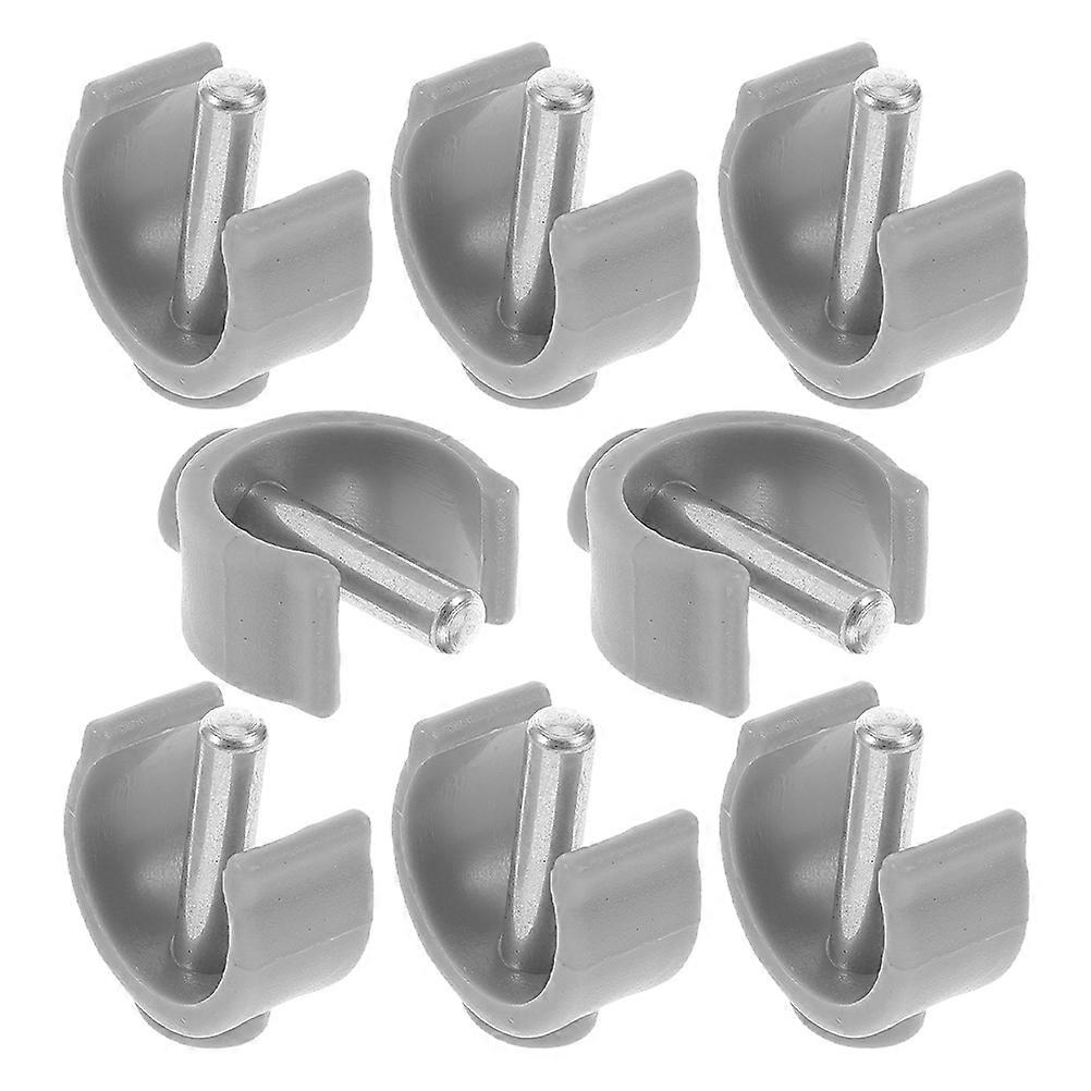 Grey Walking Cane Accessories C-Shape Latch Pin for Crutch 8Pcs Pack