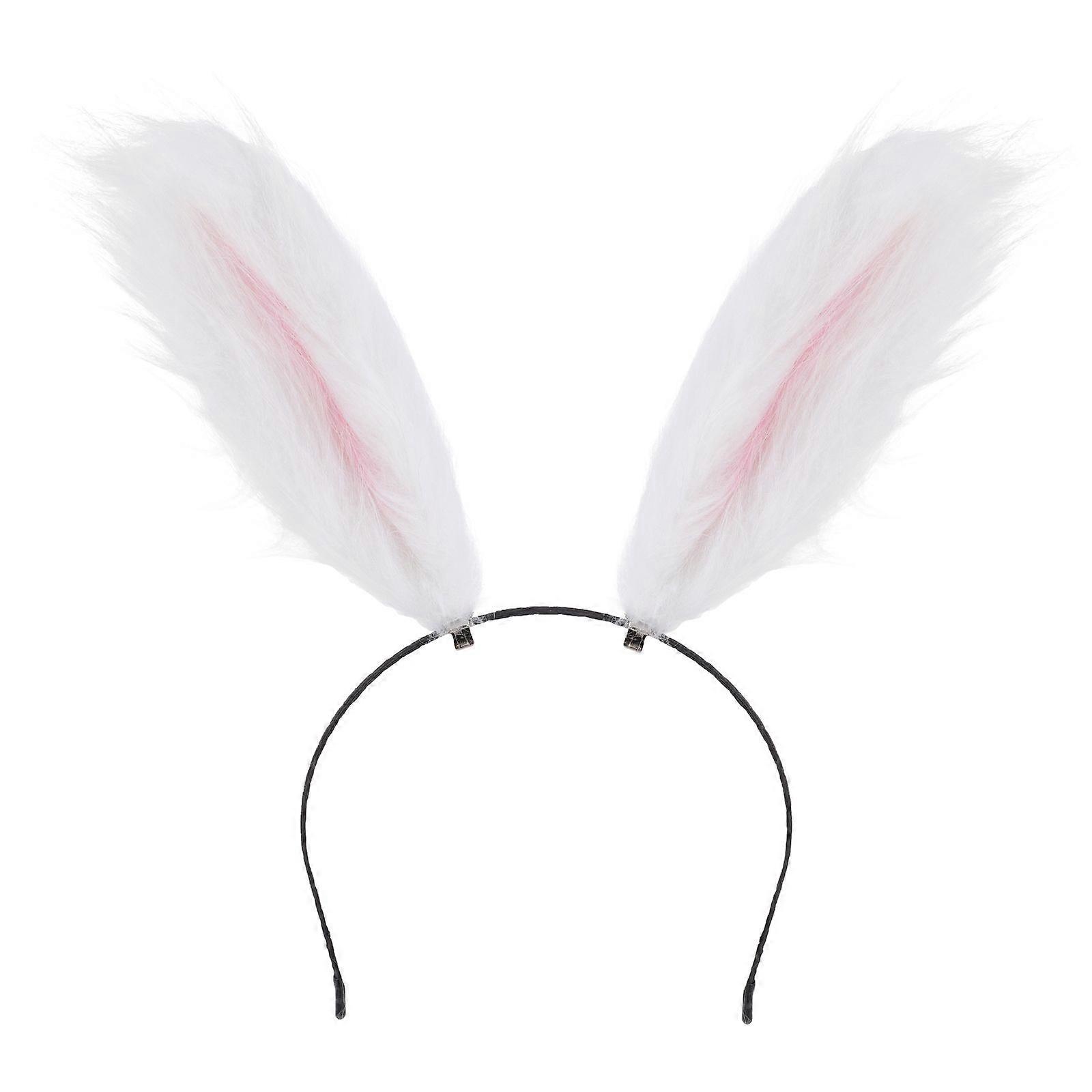 1pc Plush Rabbit Ear Headband Lovely Party Rabbit Ear Modeling Headdress Prop