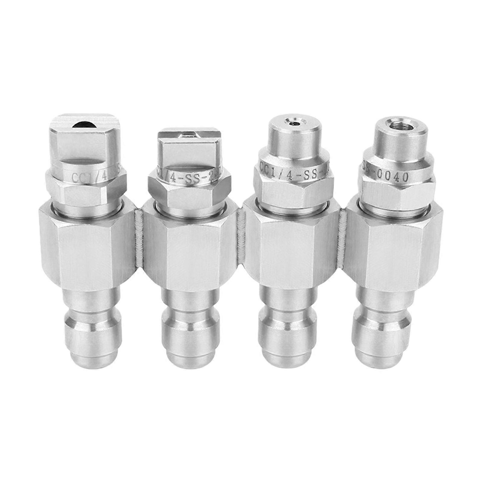 4 in 1 High Pressure Washer Nozzle Wide Coverage Easy Installation Adjustable Sprayer Angled for Car House Outdoor Multicolor