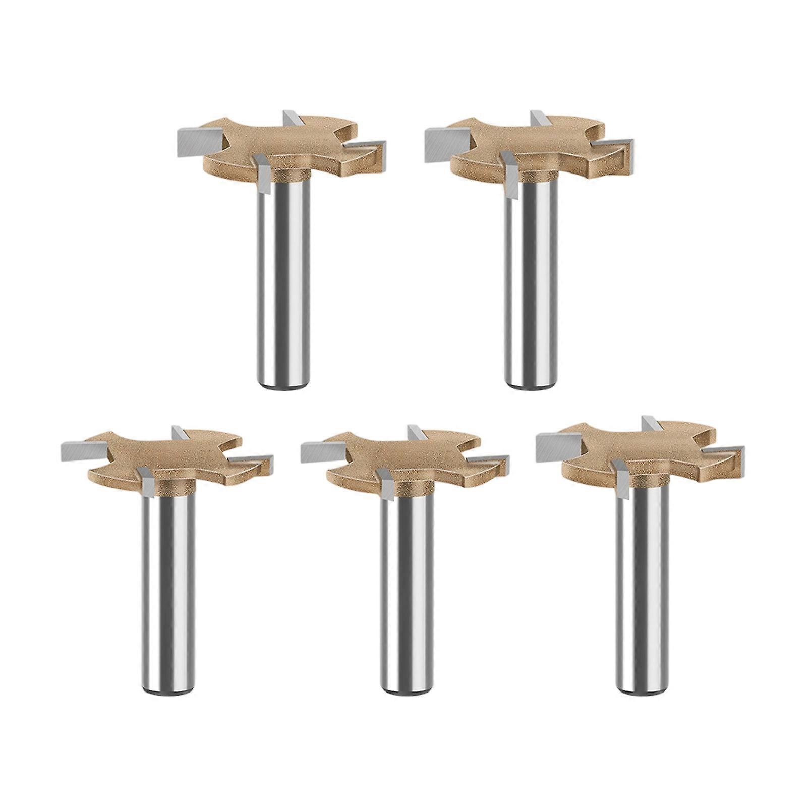 8mm Woodworking Milling Cutter Set 4 Piercing Flutes Large Cutting Width Solid Construction For Machines Multicolor