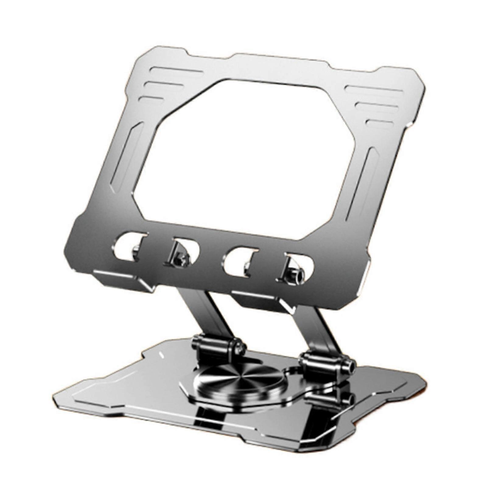 Foldable Tablets Stand 360 Degree Rotating Height Adjustment Carbon Steel Frame Ventilated Slip proof Base Multicolor