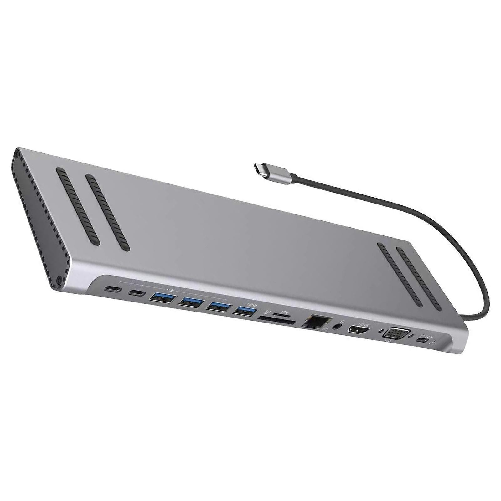 Wysokowydajne koncentratory USB C 14 w 1, wieloportowe, stacja dokująca USB C do laptopów, adaptery sieciowe, koncentratory wielokolorowe