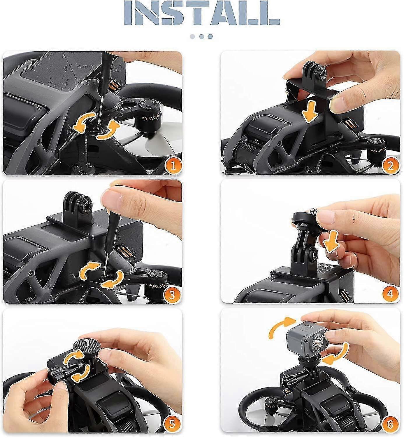 DJI Avata Fixed Mount Extension Bracket for Action Cameras