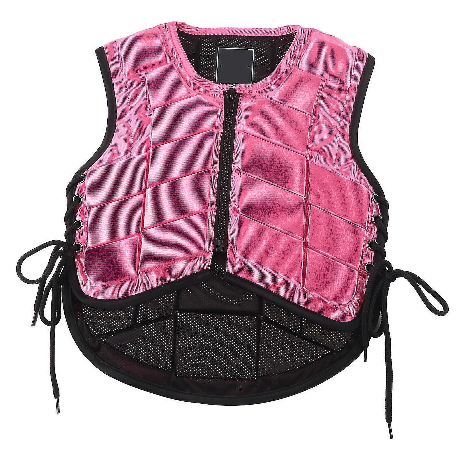 Gilet d'équitation enfant - Protection rembourrée en mousse rose