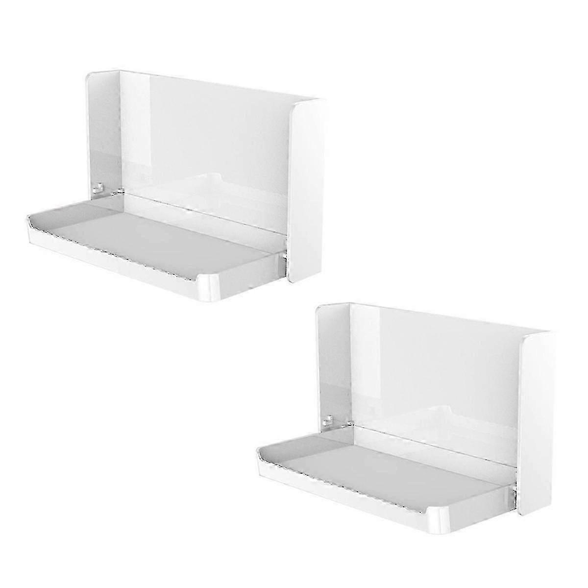 Small Floating Shelf for Wall, Foldable Bathroom Shelf Wall Mount, Bedside Shelf for Phone, Remote p