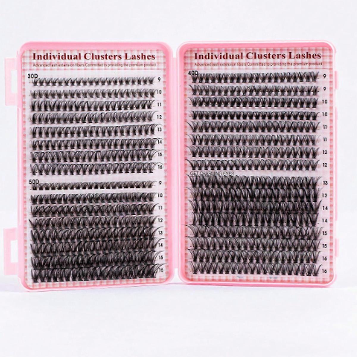 Individual Lashes Book Clusters Extensions False Eyelash DIY Lash Extension Kit with Lash Bond and Seal, Lash Tweezers