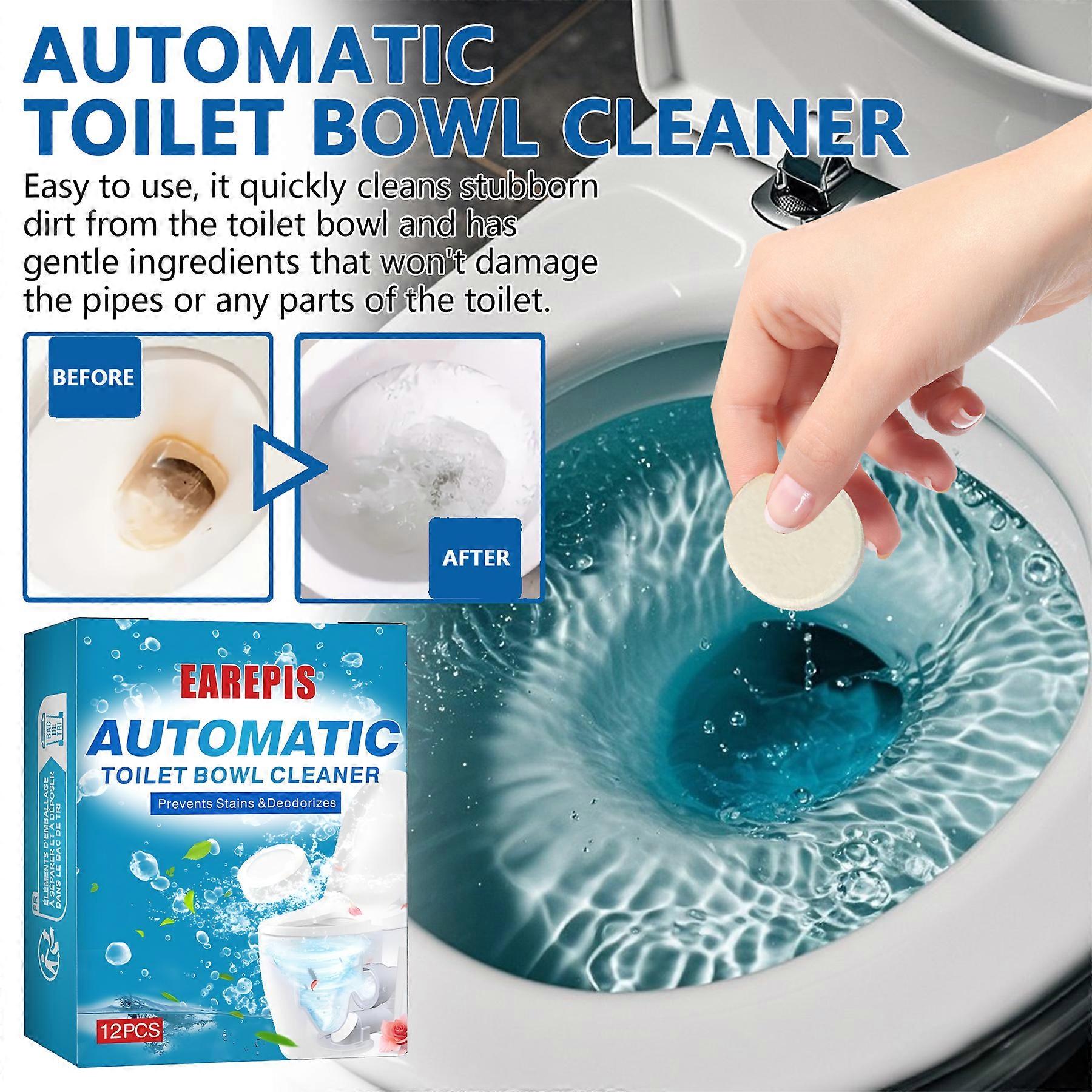 Sustained Release - Automatic Toilet Cleaning Tablet - Easily removes stubborn urine stains and limescale. Suitable for motor