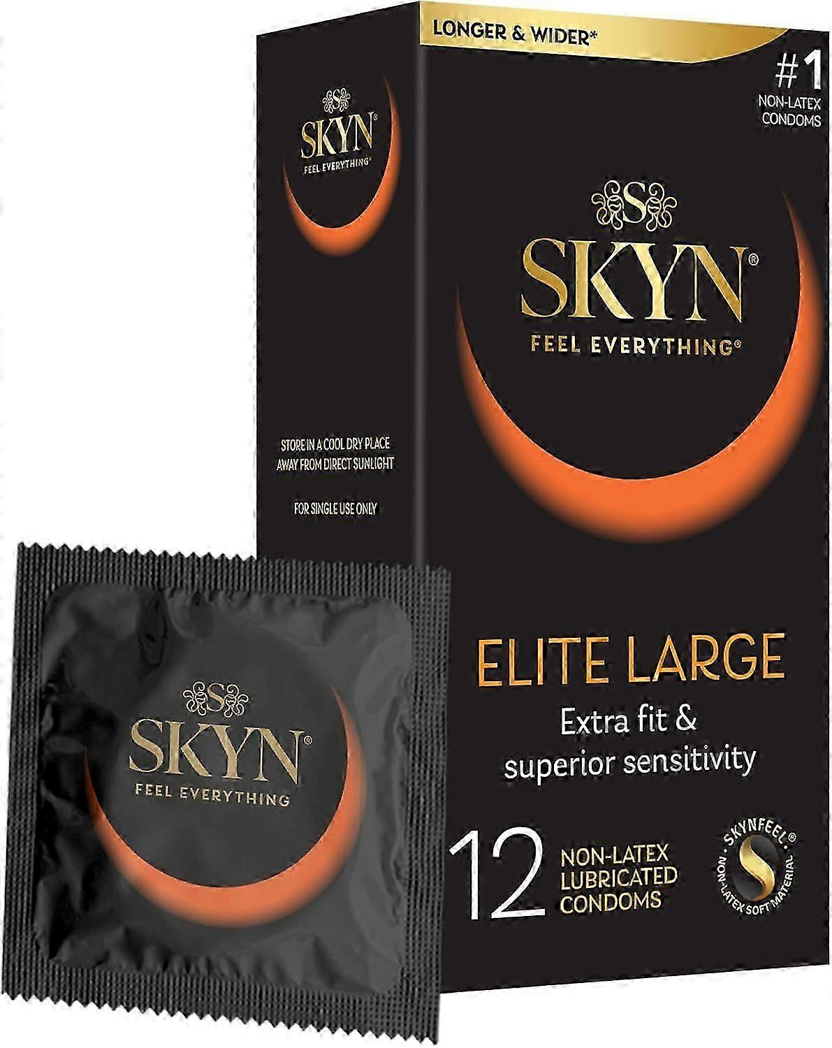for 2025 est Elite Large Non-latex Lubricated Condoms, 12 Count, Comfortable and-jc