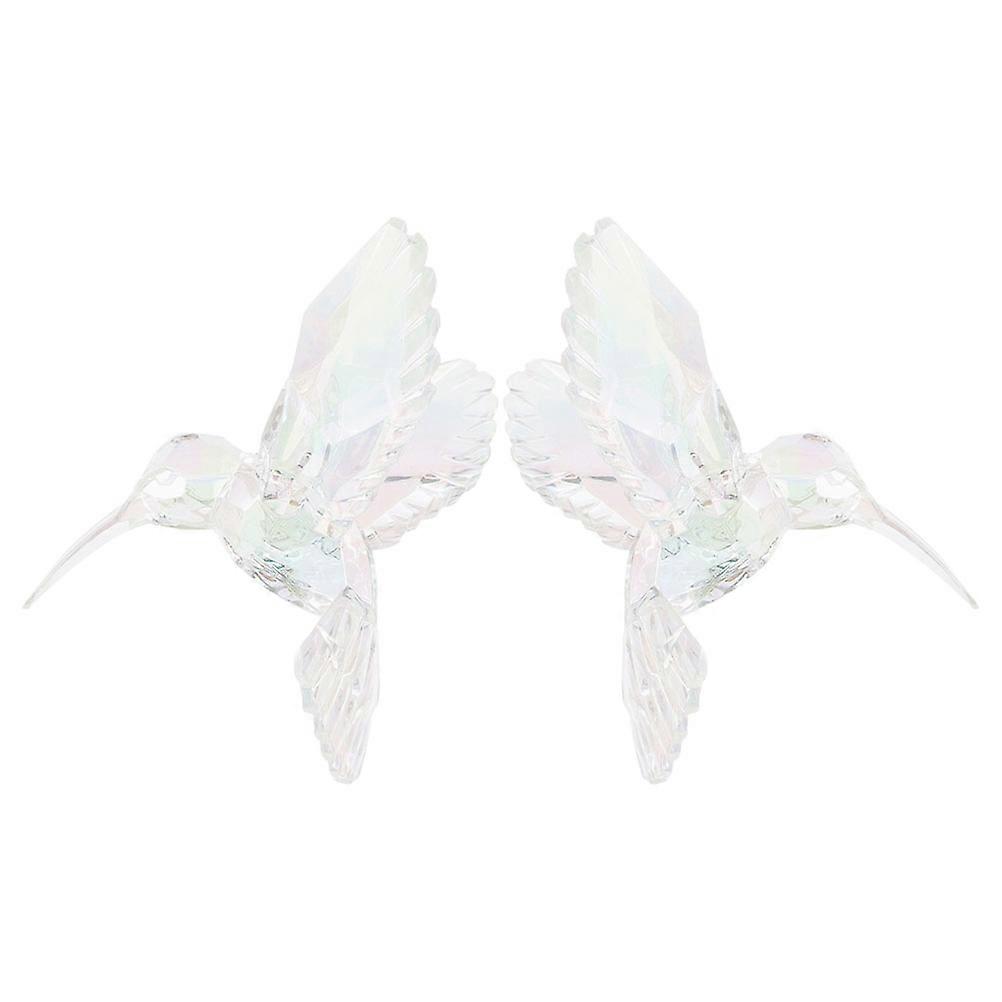 Decorative Acrylic Hummingbird Hanging Ornament for 2Pcs Display