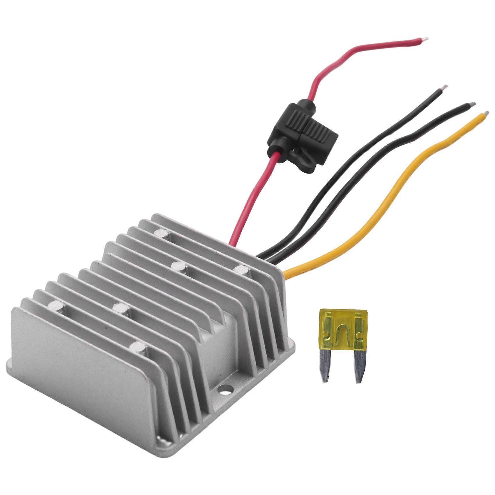 DC 36V/48V to 12V 20A Converter Voltage DC Regulator Reducer Step Down Buck Transformer Converter Power with Fuse