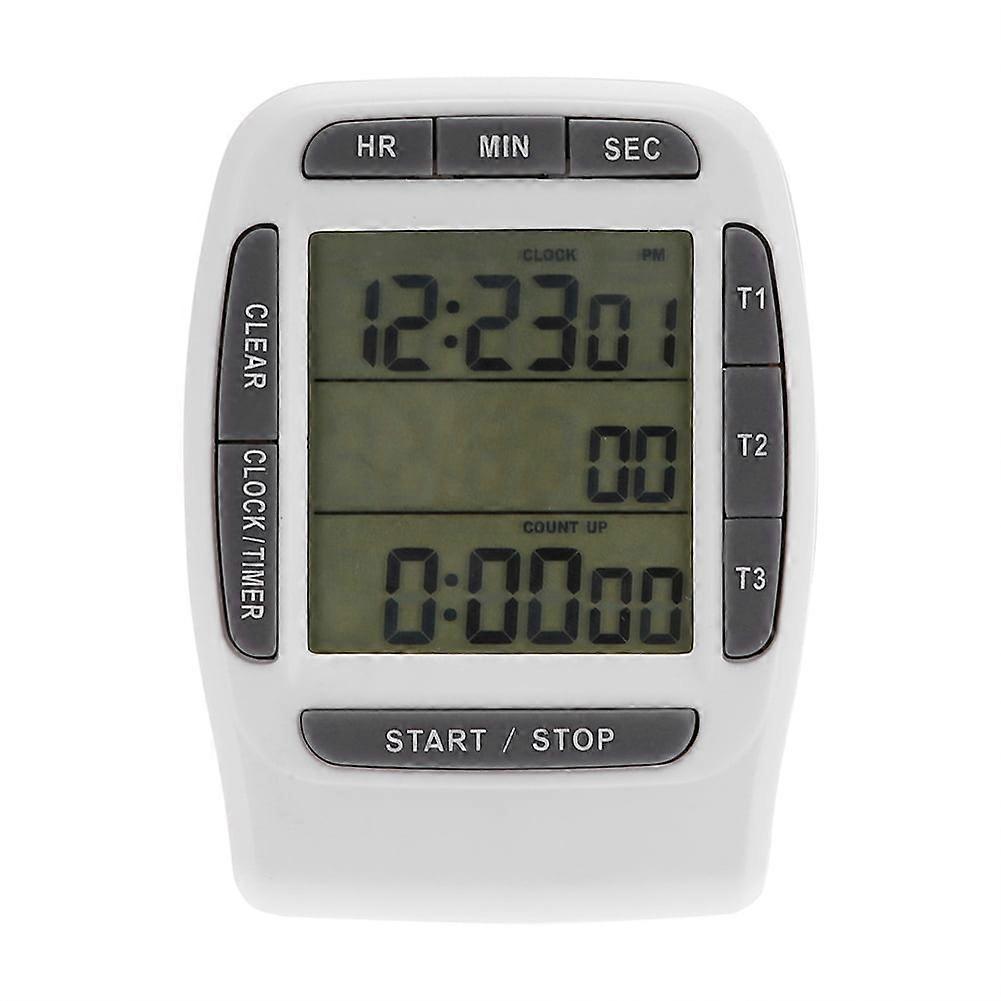 Kitchen Digital Timer, Portable Digital Multi Channel 3 Channels LCD Timer Accurate Timing Countdown Clock for Household Use