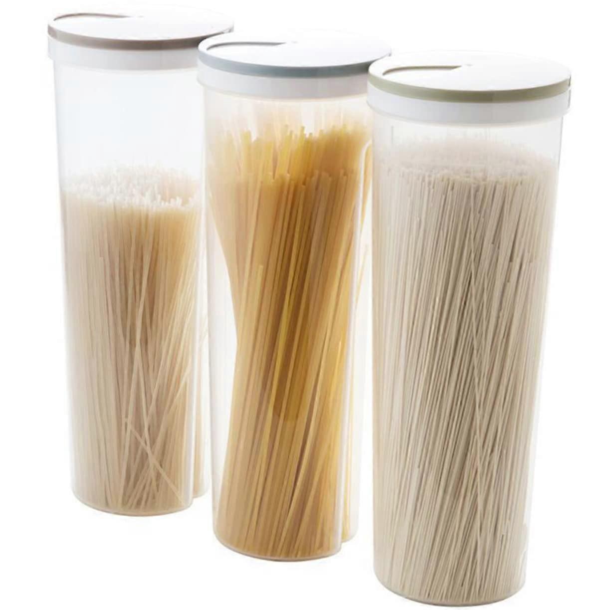 Airtight Food Storage Containers Set with Lids, Stackable Clear Kitchen Canisters for Oatmeal and Snacks