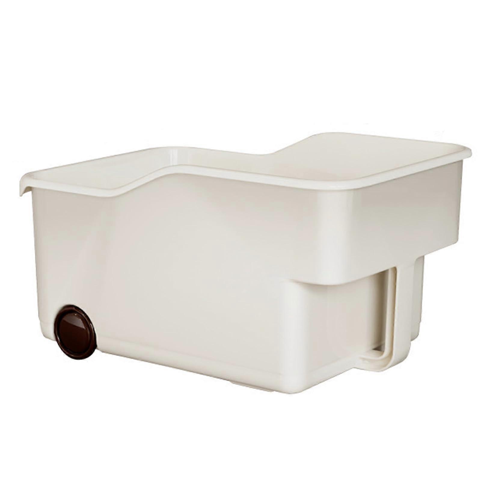 Storage Bin with Wheels PP Plastic Tall Pantry Organizer, Easy Access Front Tilt for Kitchen Garage