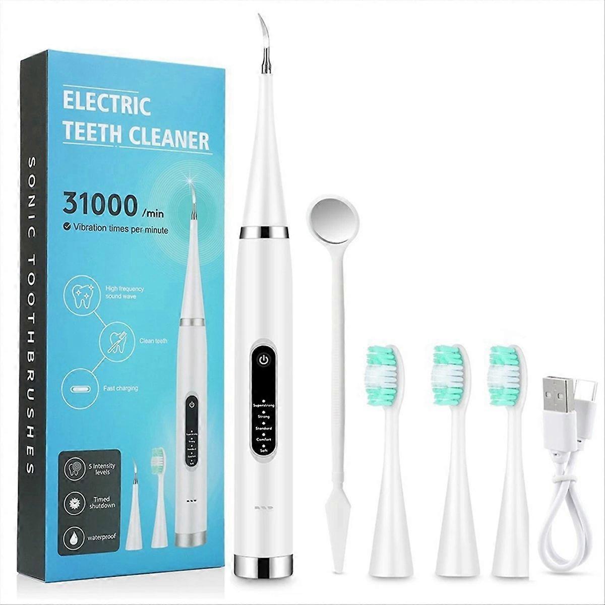 Electric Teeth Cleaner White(3 X Head)